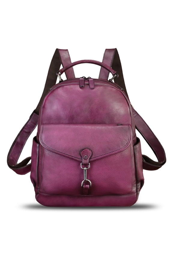 Genuine Leather Backpack for Women Knapsack Retro Leather Rucksack Handmade