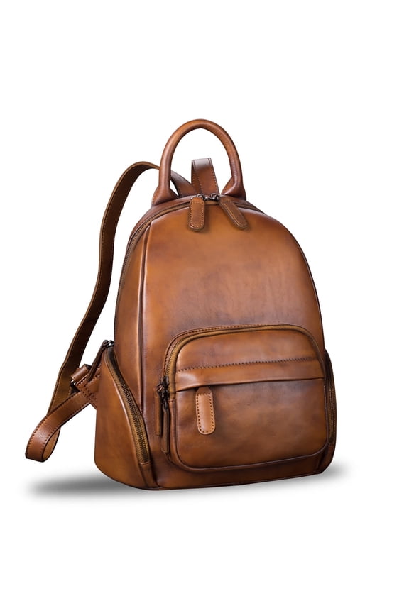 Genuine Leather Backpack for Women Real Leather Rucksack Daypack Handmade Pruse