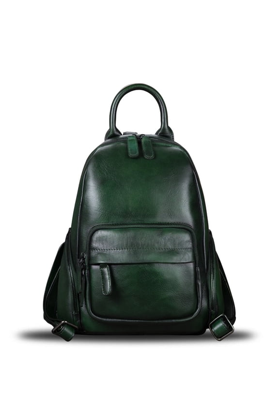 Genuine Leather Backpack for Women Real Leather Rucksack Daypack Handmade Pruse