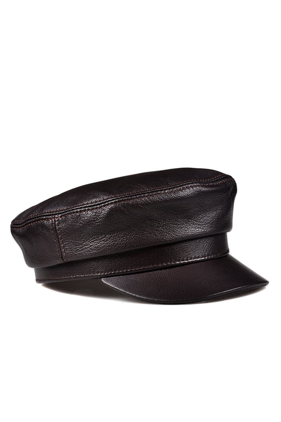 Genuine Leather Baseball Cap Hat Beret Boy Male Pil-ot Caps Hats Berets ,Soft Feel