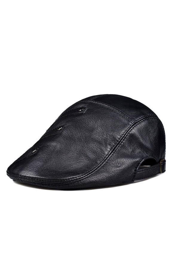 Genuine Leather Baseball Cap Hat Beret Winter Warm Male Golf Hast Caps ,Classic Design