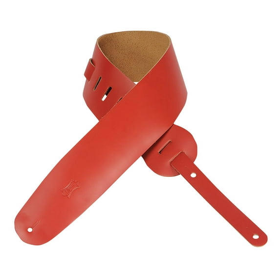 Genuine Leather Bass Strap - Red