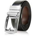 thumbnail image 1 of Genuine Leather Belts for Men Reversible Ratchet Belt with Adjustable Automatic Buckle - No Holes One Size Fits All - Comes in Gift Box- Casual and Dress Belt, 1 of 8
