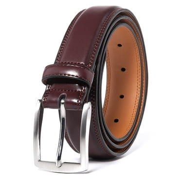 Genuine Leather Dress Belt For Men – Many Colors & Sizes – Classic Buckle Style