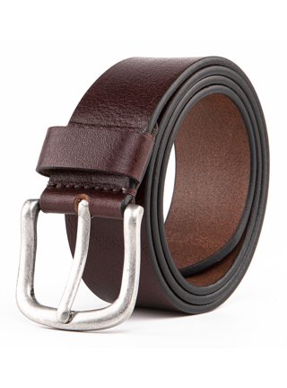 Buy Men Brown Solid Genuine Leather Belt Online - 865152
