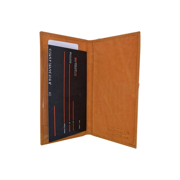 Genuine Leather Bifold Checkbook Cover Wallet with Outside Window 256 CF (C)