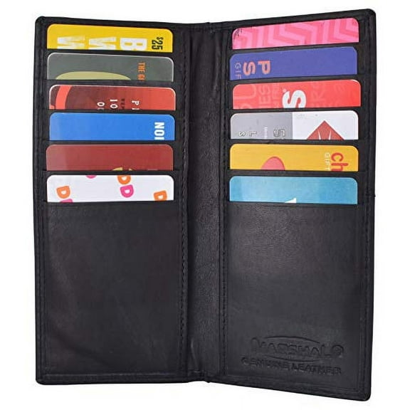 Genuine Leather Bifold Front Pocket Wallet ID Credit Card Money Holder