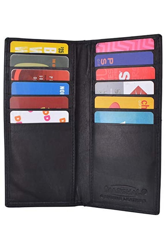 Genuine Leather Bifold Front Pocket Wallet ID Credit Card Money Holder