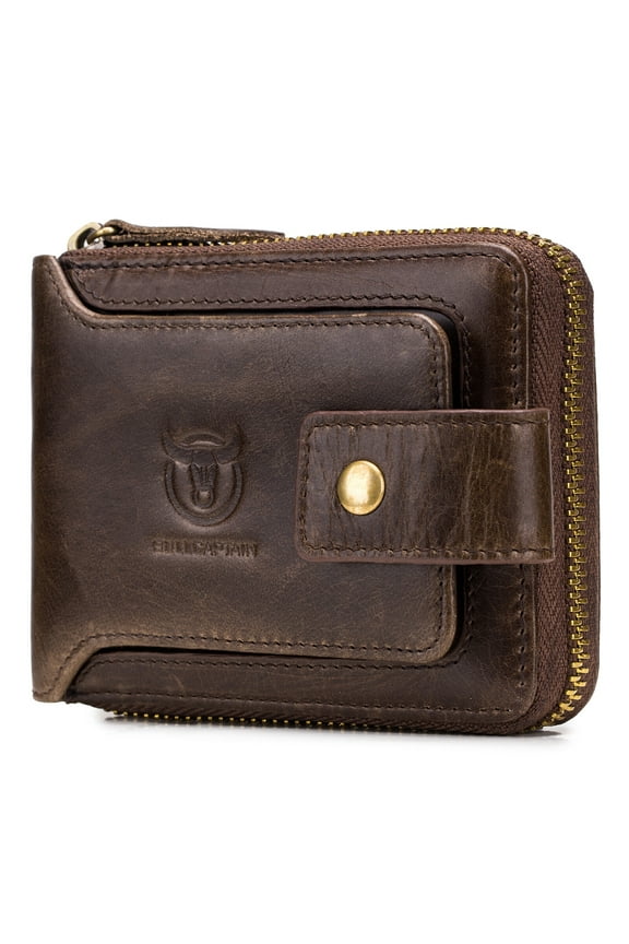 Leather Bifold  Wallet for Men Travel Purse Pouch Gift