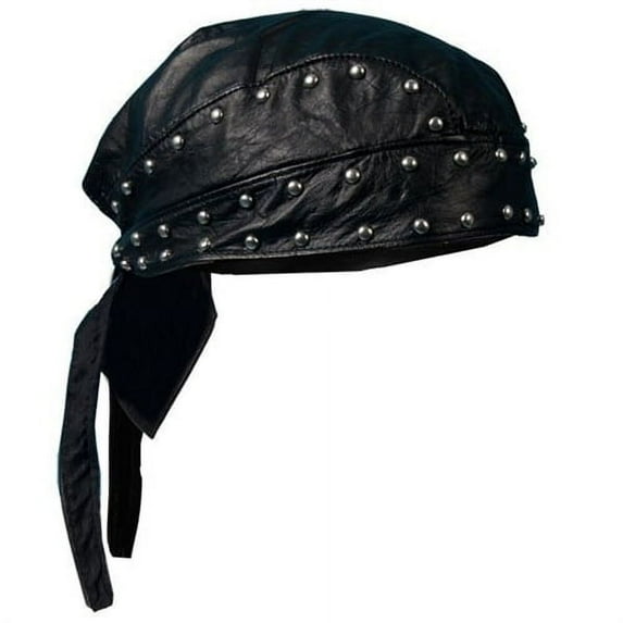 Genuine Leather Biker Studded Headwrap