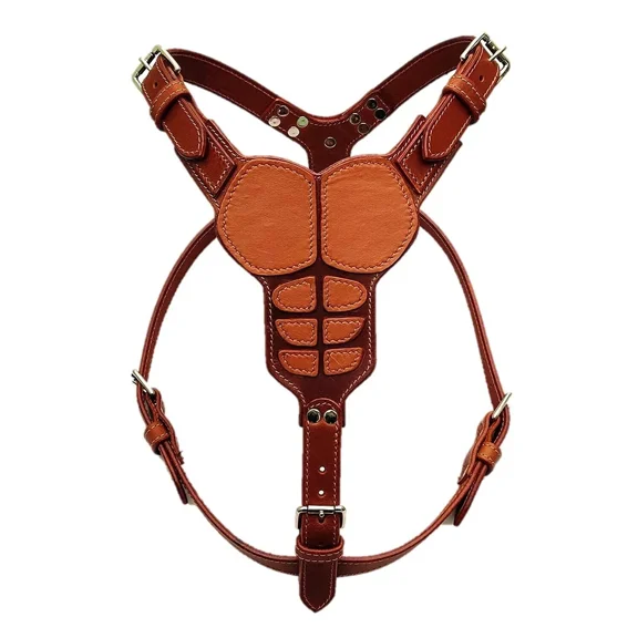 Genuine Leather Body Builder Dog Abs Harness For Large| Xtra Large| All Breed