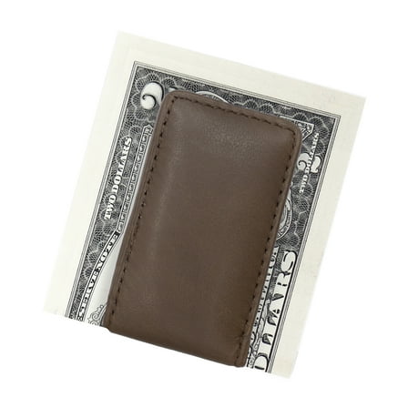 Genuine Leather Brown Strong Magnetic Money Holder | Clip for Men | Women