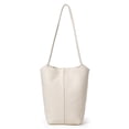 thumbnail image 1 of Genuine Leather Bucket Tote Bag, Women's Pebbled Shoulder Handbag Purse, 1 of 8