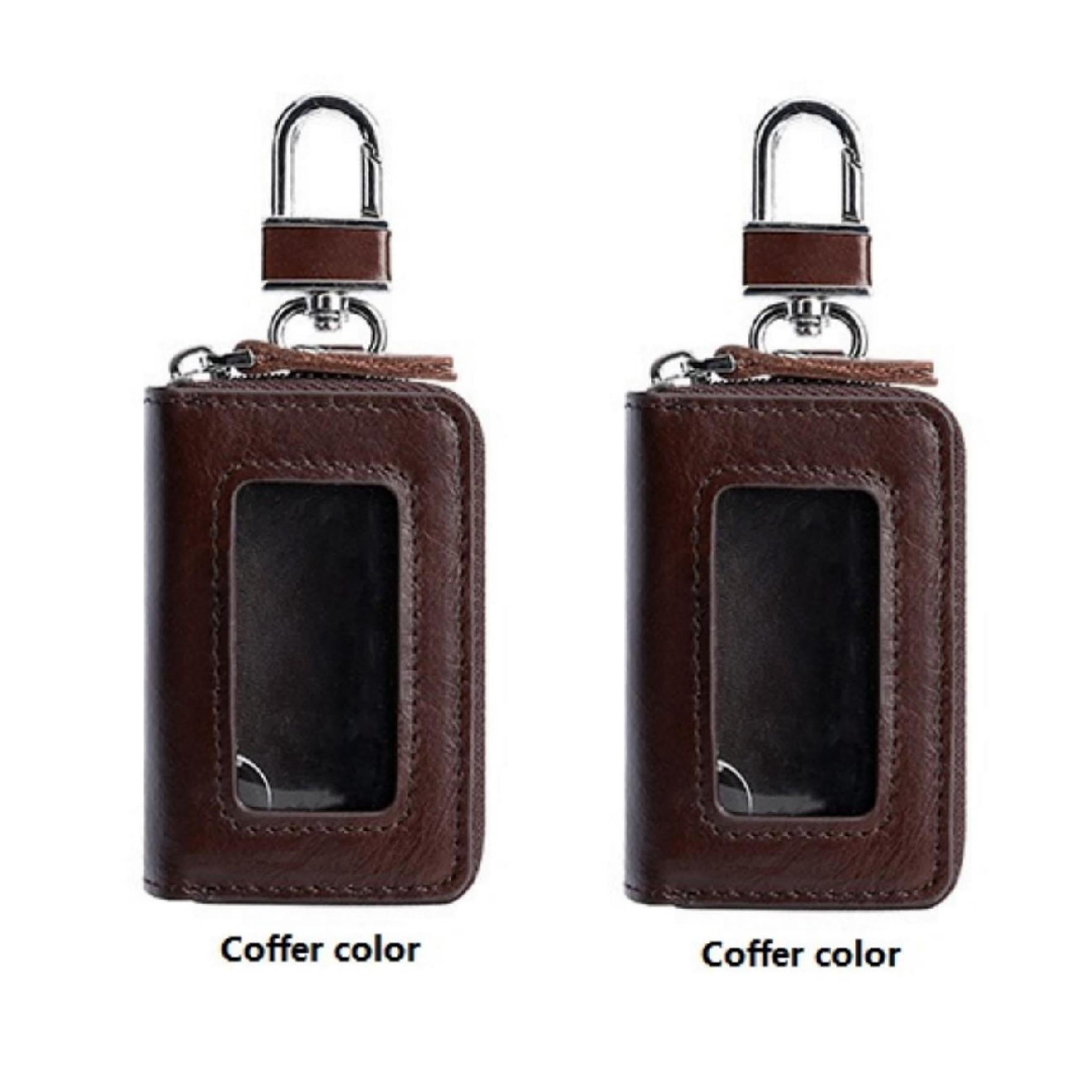Genuine Leather Car Key Fob Case Holder for Men and Women, With ...