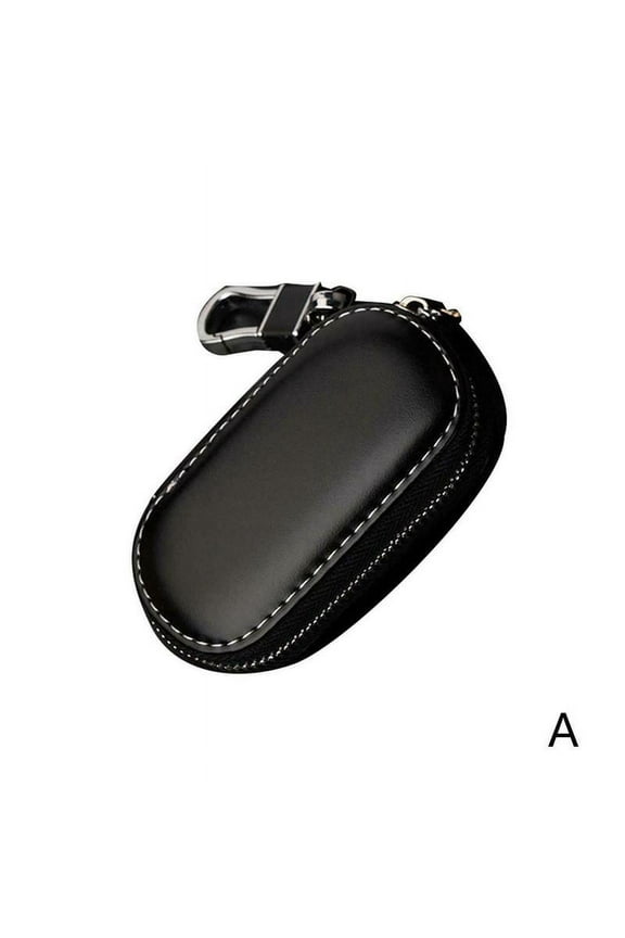 Genuine Leather Car Key Pouch Multi-function Keychain for Mens Womens