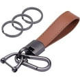 thumbnail image 1 of Genuine Leather Car Keychain with Key Rings - Premium Key Fob Organizer for Men & Women, 1 of 14