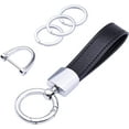 thumbnail image 1 of Genuine Leather Car Keychain with Key Rings - Premium Key Fob Organizer for Men & Women, 1 of 13