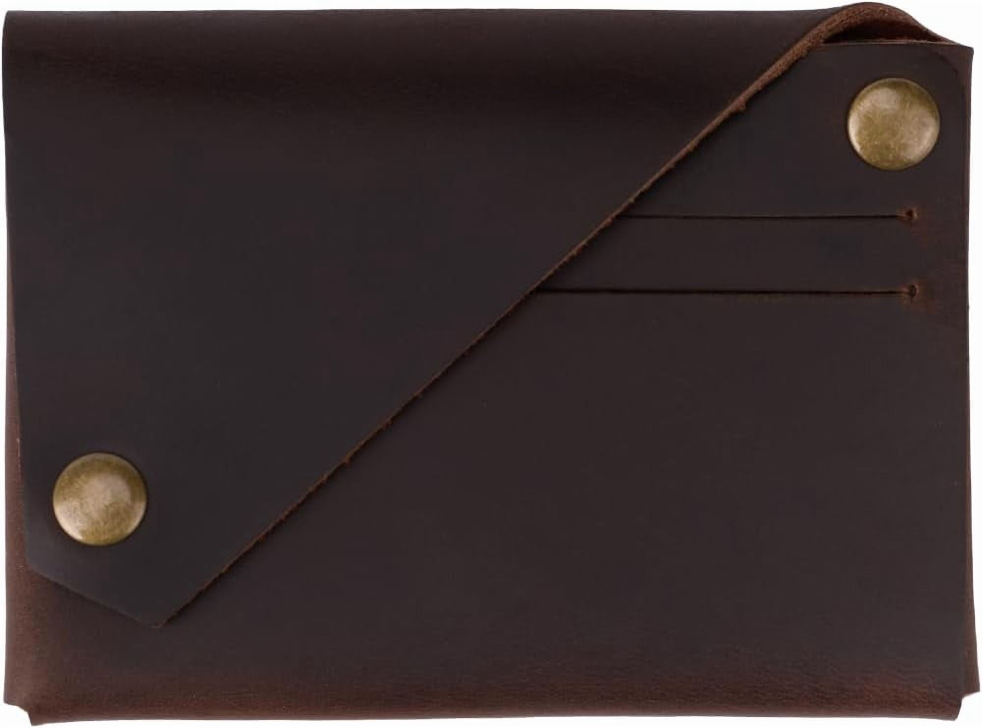 Genuine Leather Card Case 102x75x25mm Crazy Horse Leather Card Cover ...
