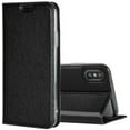 thumbnail image 1 of Genuine Leather Case Slim Folio Book Cover with Credit Card Slots,Kickstand Feature Stand Holder,Magnetic Closure [TPU Shockproof Interior Protective Case] for Apple iPhone Xs Max,Black, 1 of 7