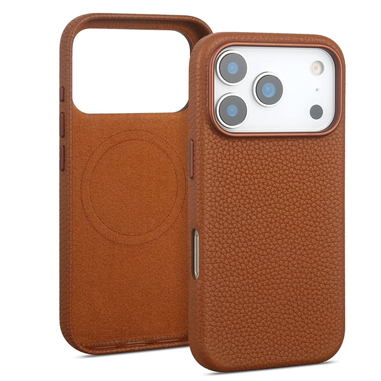 Genuine Leather Case for iPhone 17 Pro Max (6.9 inch)Premium Litchi Grain Cowhide Cover2025 New Shockproof & Slim Protective Case with Soft Microfiber LiningBrown Fit for MagSafe - Walmart.com Genuine Leather Case for iPhone 17 Pro Max (6.9 inch)Premium Litchi Grain Cowhide Cover2025 New Shockproof & Slim Protective Case with Soft Microfiber LiningBrown Fit for MagSafe - Walmart.com