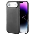 thumbnail image 1 of Genuine Leather Case for iPhone 17 Air (6.5 inch), Vintage Pull-up Leather Case with Soft Fiber Lining, Lip Screen Protection, Fit for MagSafe Black, 1 of 6