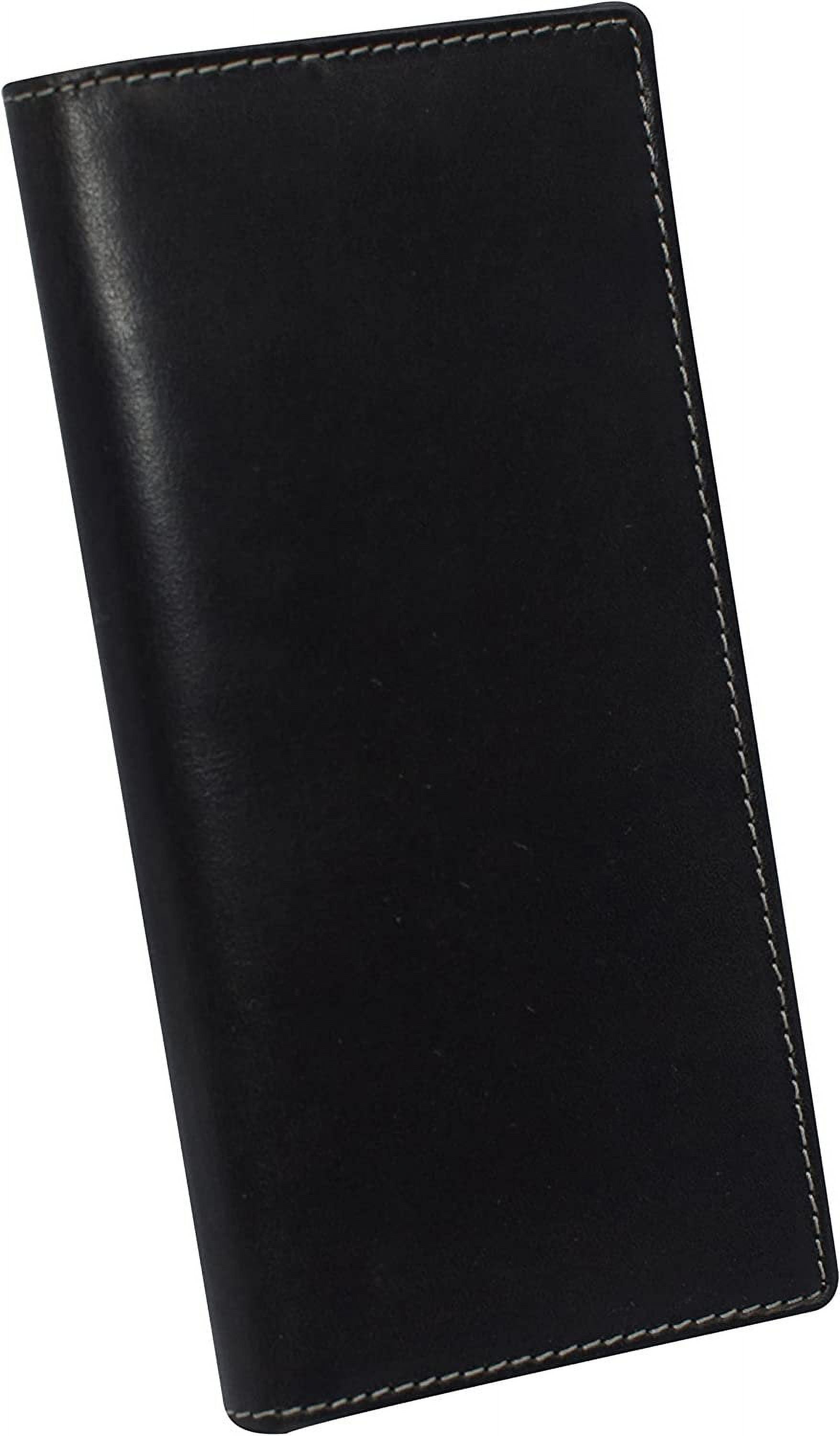 Genuine Leather Checkbook Cover For Men & Women Checkbook Holder Wallet ...