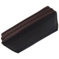 thumbnail image 1 of Genuine Leather Checkbook Secretary Wallet 2 Zipper Clutch Credit Card Organizer, 1 of 7