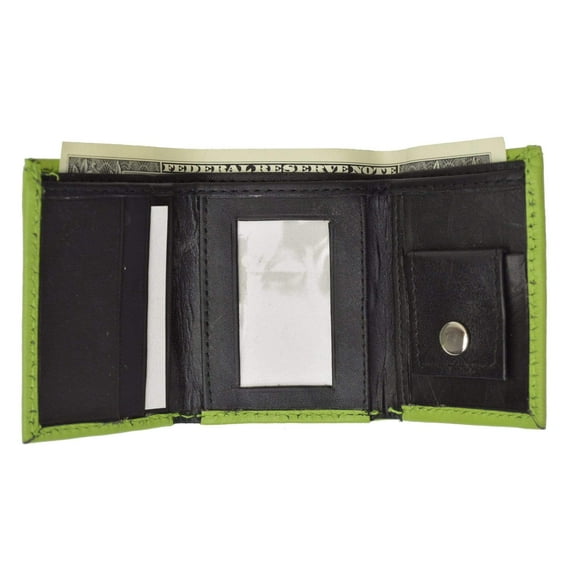 Genuine Leather Childrens Small Trifold Kids Wallet Gift 825