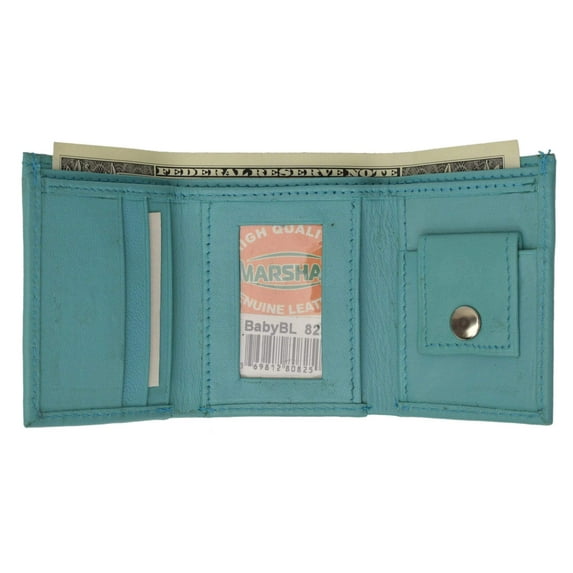 Genuine Leather Childrens Small Trifold Kids Wallet Gift 825