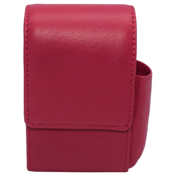 Genuine Leather Cigarette Box Anti-Scratch Protective Storage Case with Lighter Holder