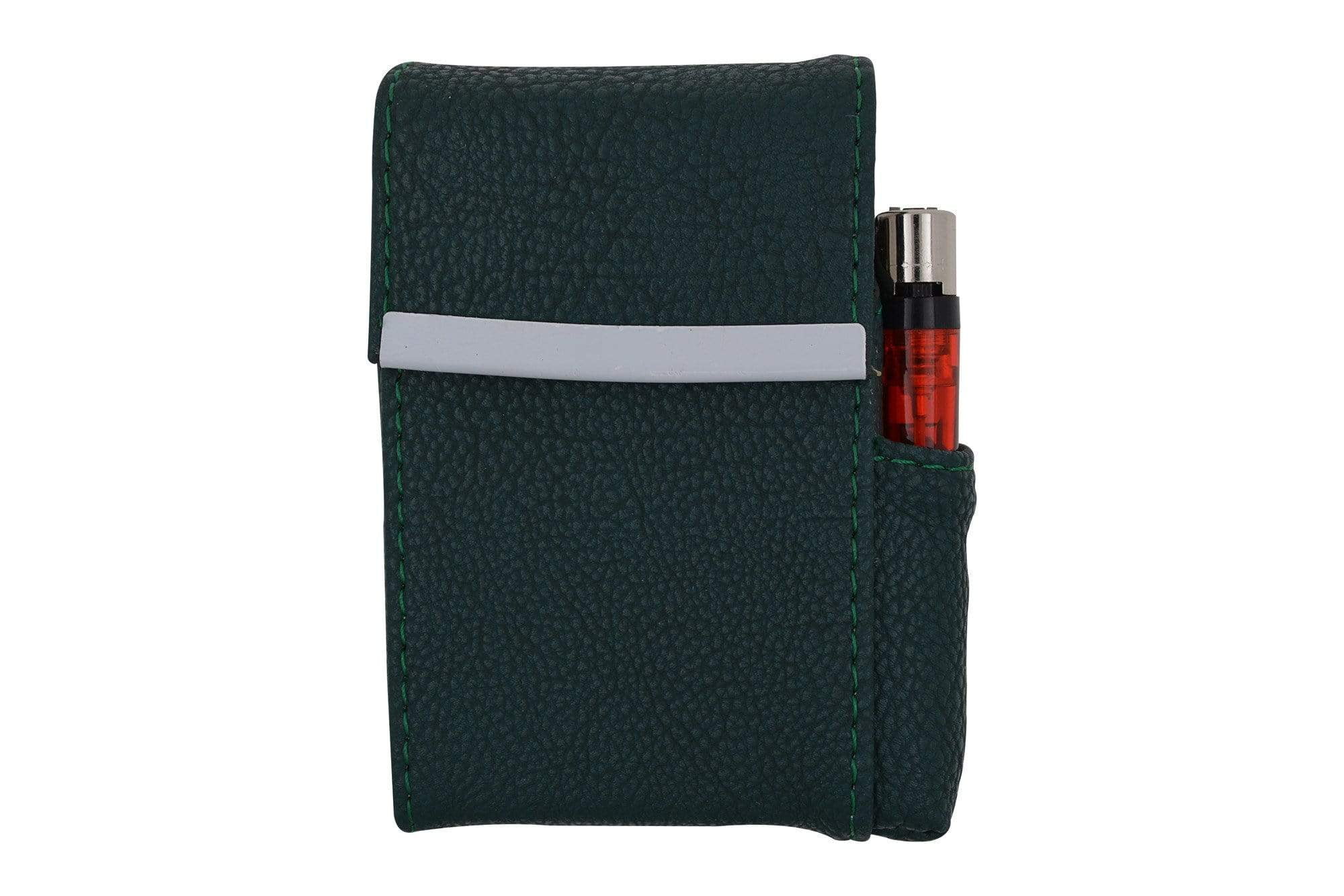 Genuine Leather Cigarette Case Holder with Lighter Pocket 92812 (C)