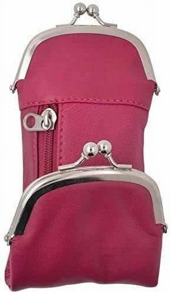 Genuine Leather Cigarette and Lighter Case with Twist Clasp by Marshal Hot  Pink