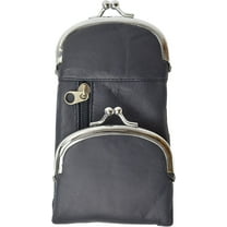 Genuine Leather Cigarette and Lighter Case with Twist Clasp by Marshal Navy Blue