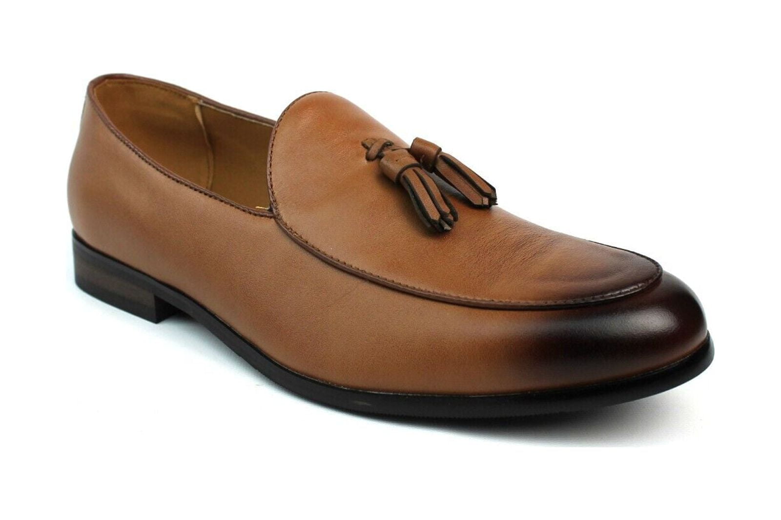BN In Box Cognac Size 11M Mens Dress Shoes- SlipOn Bonafini Slip on Toe Shoes – Remo men main image 2