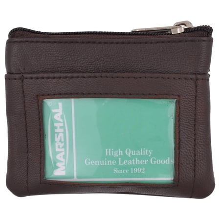Genuine Leather Coin Change Purse With Front ID Window & Key Ring 710 Assorted color price history and forecast - Marshal