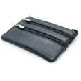 thumbnail image 1 of Genuine Leather Coin Purse ID Credit Card Holder Keychain Key Ring, 1 of 11