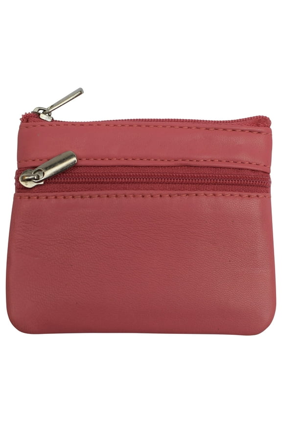 Genuine Leather Coin Purse Keychain for Women Marshal Coin Pouch Mini Zipper Change Purse Wallet