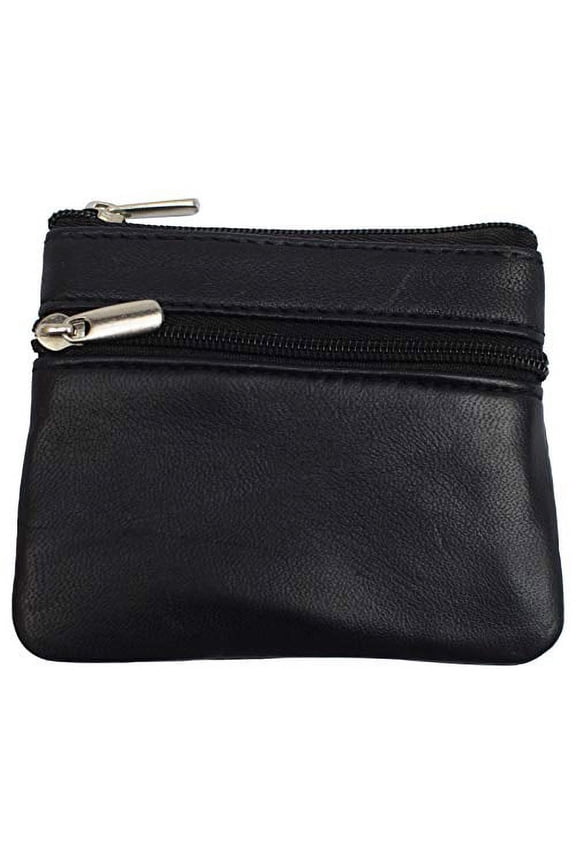 Genuine Leather Coin Purse Keychain for Women Marshal Coin Pouch Mini Zipper Change Purse Wallet
