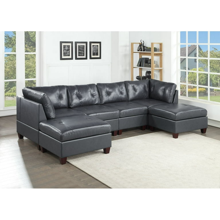 Genuine Leather Couch Modern Modular