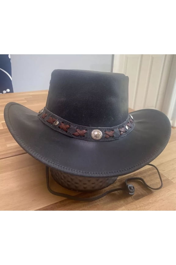 Genuine Leather Cowboy Western Hat for Men and Women, Classic Style, Comfortable Fit Cowboy Hat