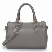 Genuine Leather Cowhide Boston Bag, Womens Mini Handbag, Crossbody Shoulder Bag