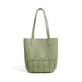 thumbnail image 1 of Genuine Leather Cowhide Tote Bag, Women's Retro Woven Bucket Purse with Pouch, 1 of 6
