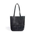 thumbnail image 1 of Genuine Leather Cowhide Tote Bag, Women's Retro Woven Bucket Purse with Pouch, 1 of 6
