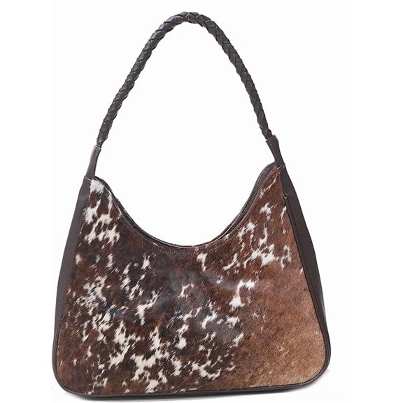 Genuine Leather Cowhide Tote Bag Women's Rustic Western Shoulder Handbag