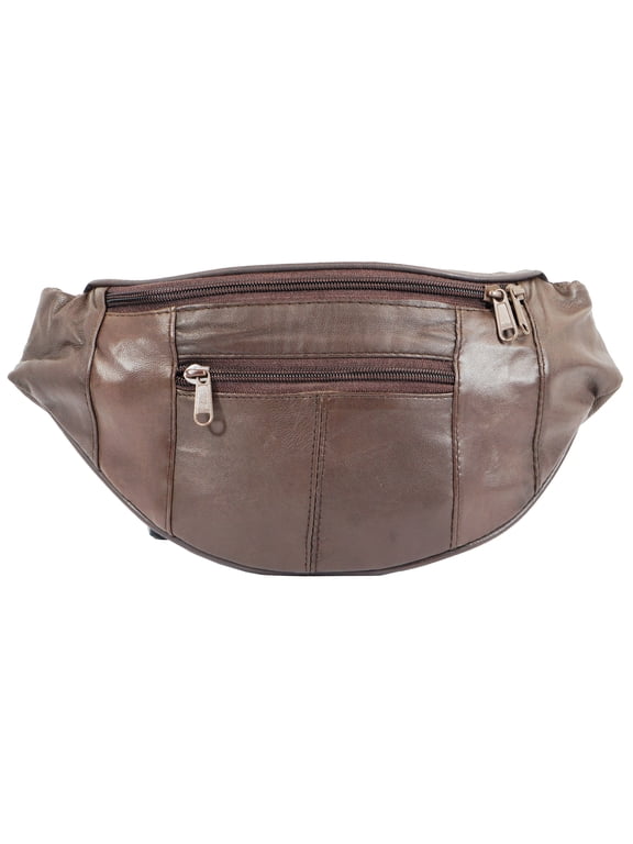 Genuine Leather Crossbody Waist Bag/Fanny Pack/Organizer with Adjustable Belt, Small Waist Fanny Packs