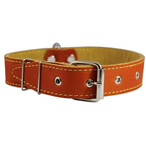 Genuine Leather Dog Collar 14"-21" Neck Size, 1.25" Wide, Amstaff, Pitt Bull