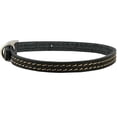 thumbnail image 1 of Genuine Leather Dog Collar 8"-9.5" Neck for Smallest Breeds and Young Puppies Black, 1 of 2