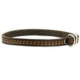 thumbnail image 1 of Genuine Leather Dog Collar 8"-9.5" Neck for Smallest Breeds and Young Puppies Brown, 1 of 2
