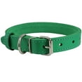 thumbnail image 1 of Genuine Leather Dog Collar Green 4 Sizes (16"-18.5" Neck; 1.2" Wide), 1 of 2