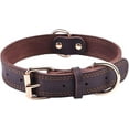 thumbnail image 1 of Genuine Leather Dog Collar, Heavy Duty Wide Dog Collar for Small,Medium, Large and Extra Large Dog, 1 of 7